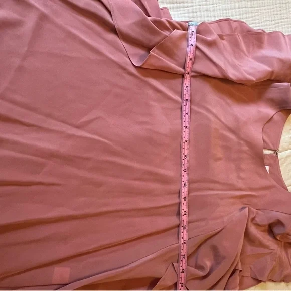 Amanda Uprichard Silk Ruffle Blouse/Top In Rose Size Small Spring Romantic - Picture 4 of 6